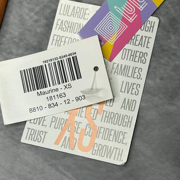 NEW LuLaRoe Dress Women XS Runs Large "Maurine" Orange Amber Autumn Halloween - Picture 5 of 8